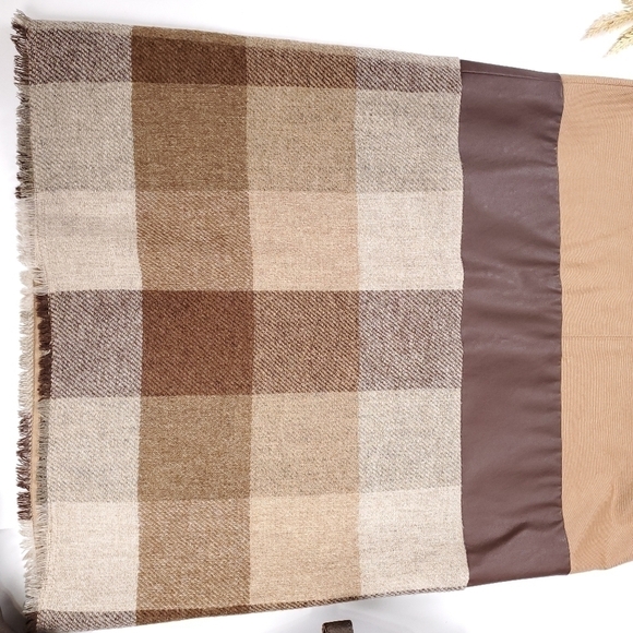 Sara Campbell Tan Beige Brown Colorblock Plaid Dress Sz Xs - Picture 4 of 12